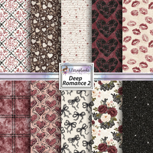 Deep Romance 2 - Valentine Love - 12X12 Scrapbook Paper Pack - 26-8037