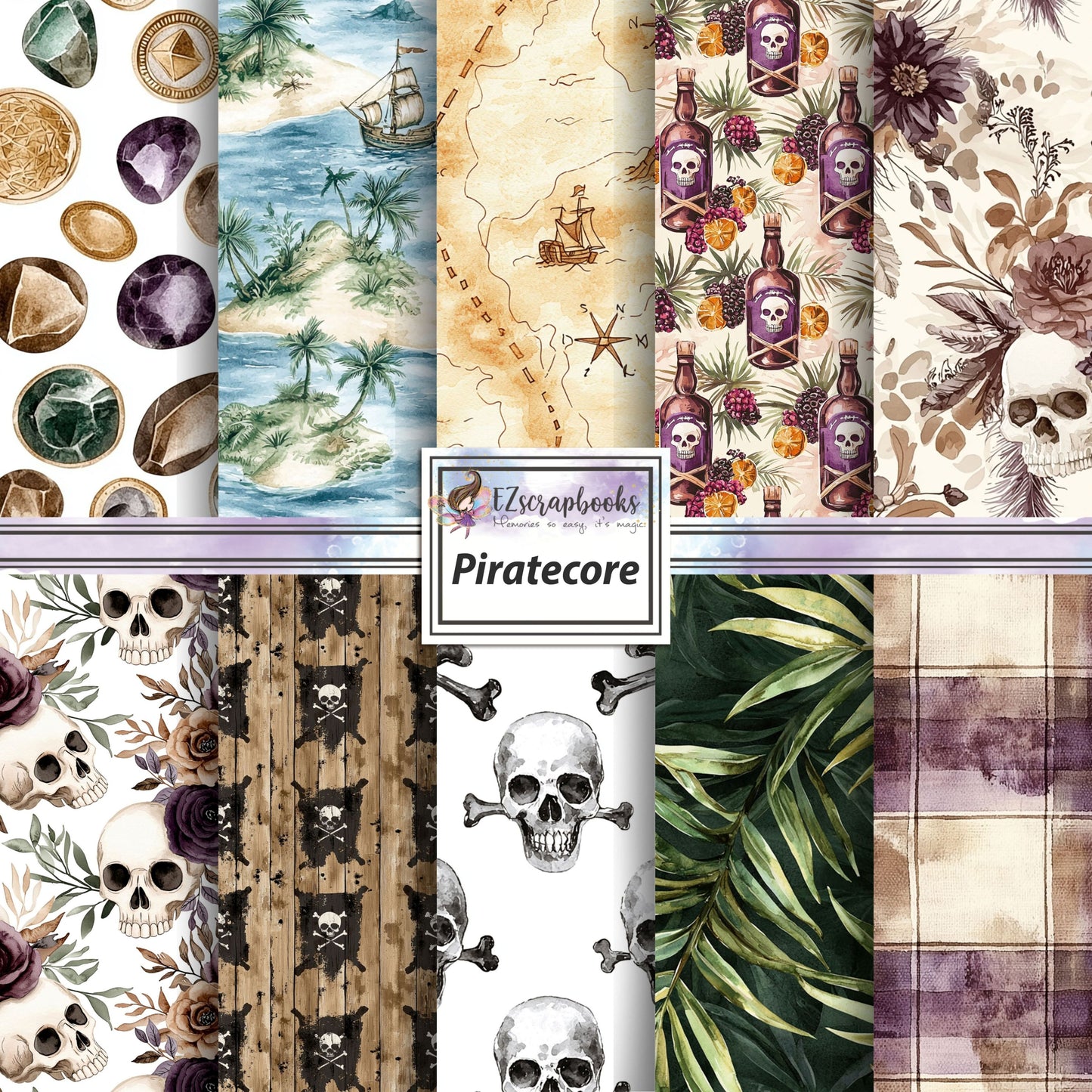 Piratecore - 12X12 Scrapbook Paper Pack - 26-8041
