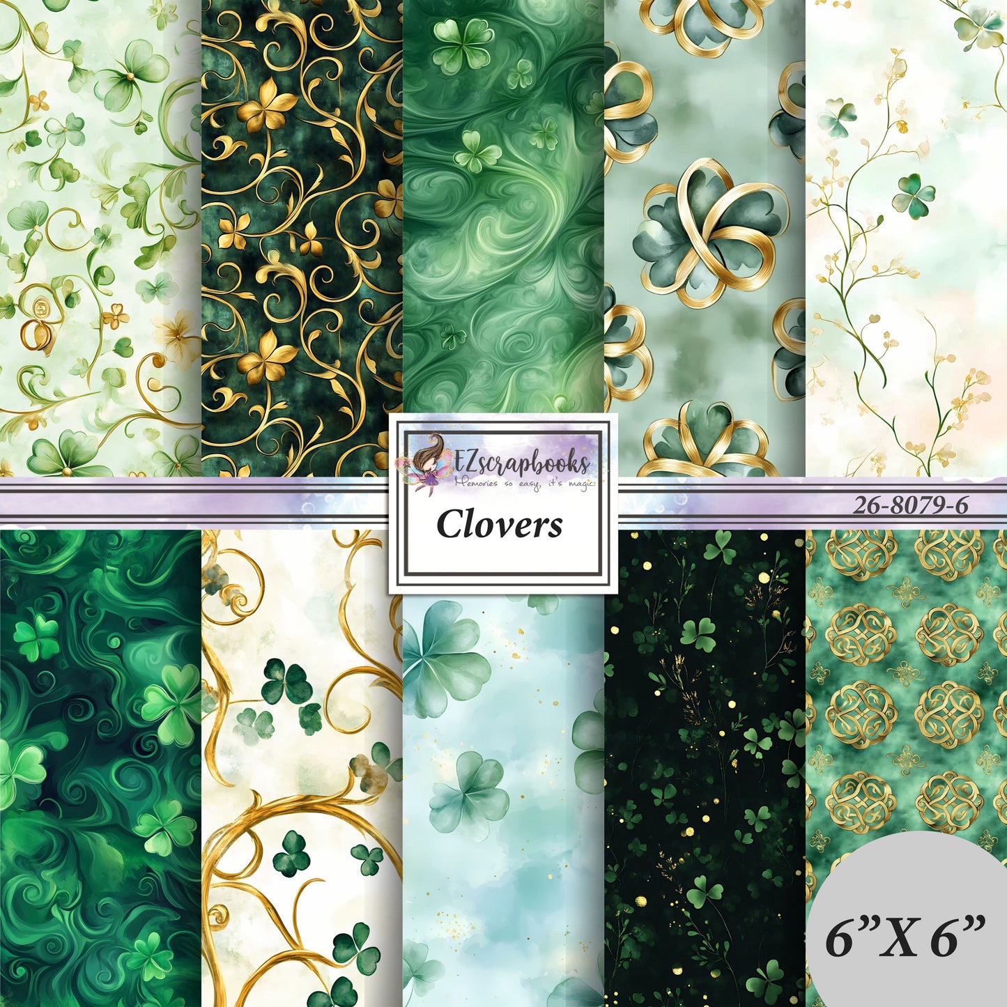 Clovers - St Patrick's Day - 6X6 Paper Pack - 26-8079-6