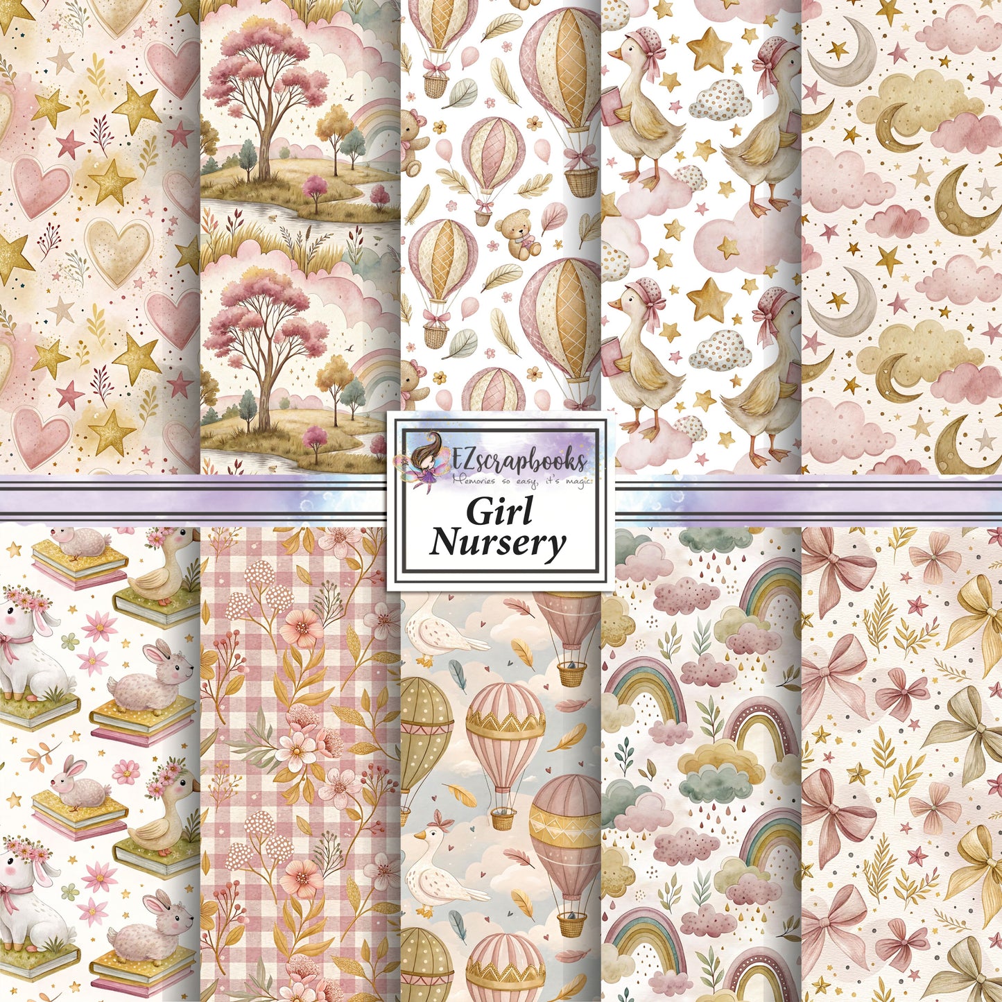 Girl Nursery - 12X12 Scrapbook Paper Pack - 26-8083