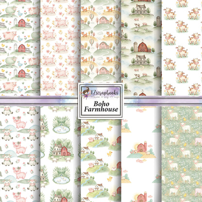 Boho Farmhouse Nursery - 12X12 Scrapbook Paper Pack - 26-8084