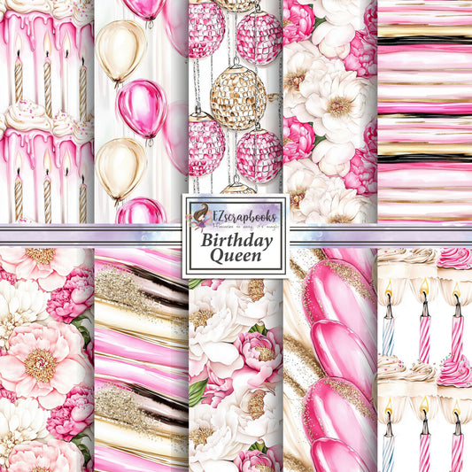 Birthday Queen - 12X12 Scrapbook Paper Pack - 26-8105