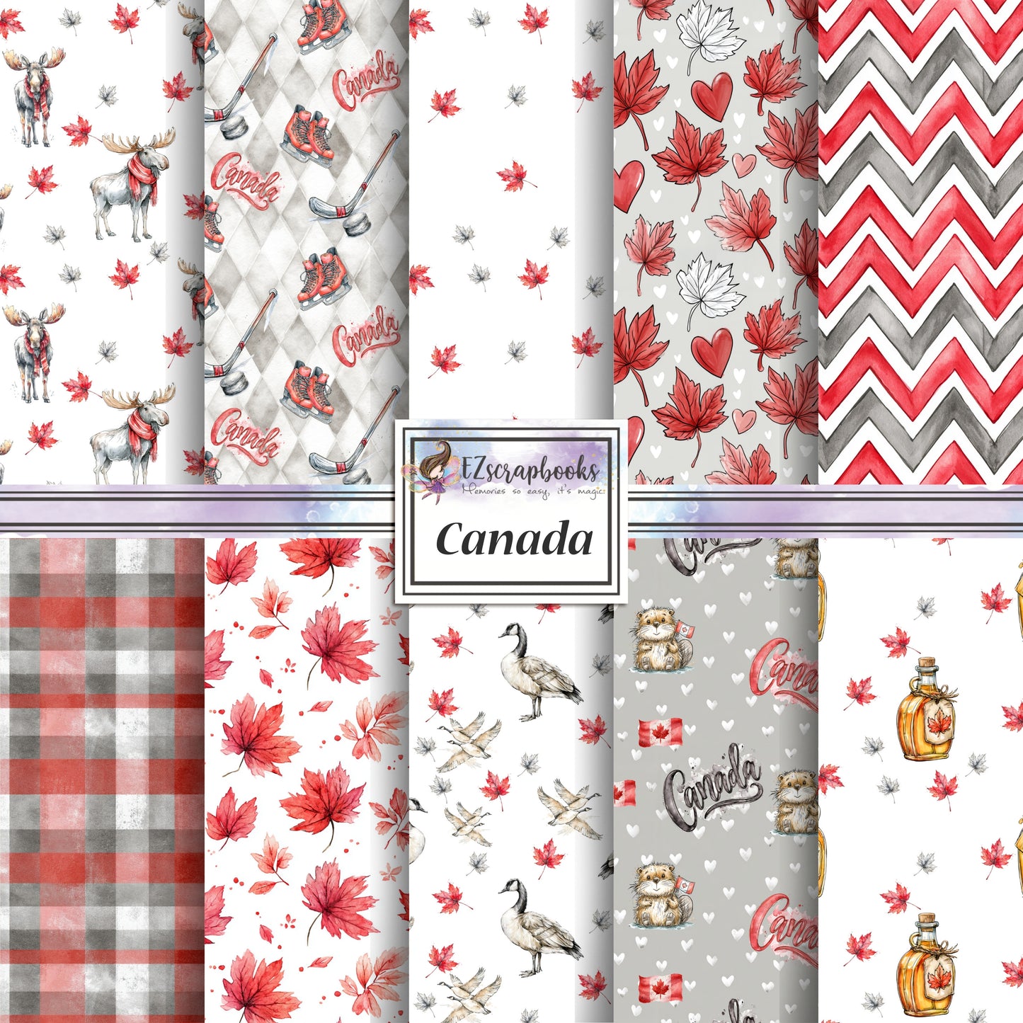 Canada - 12X12 Scrapbook Paper Pack - 26-8106