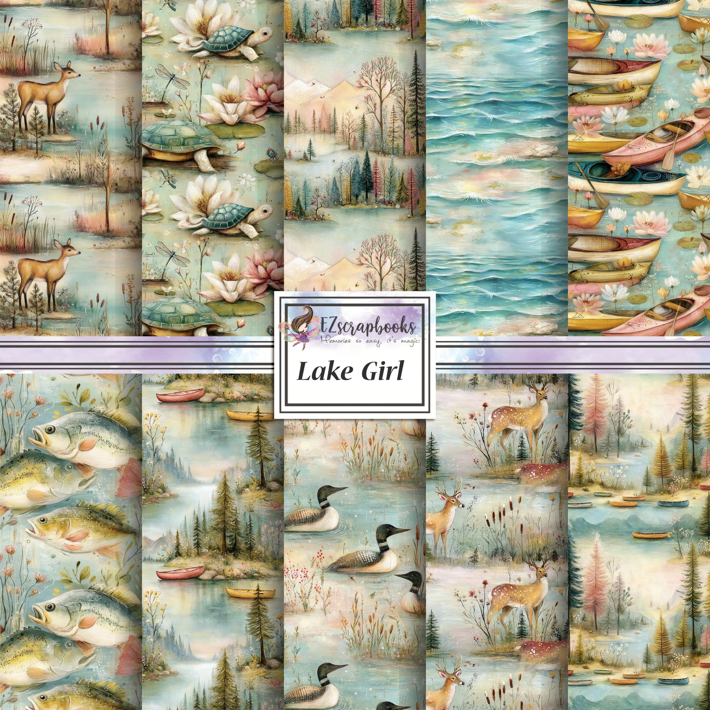 Lake Girl - 12X12 Scrapbook Paper Pack - 26-8117