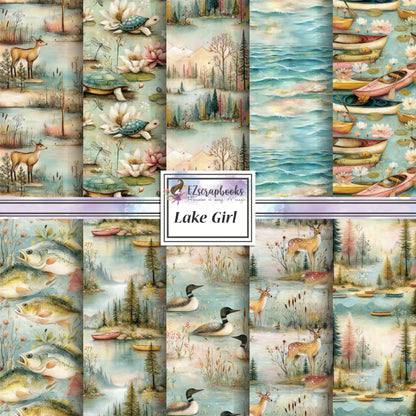 Lake Girl - 12X12 Scrapbook Paper Pack - 26-8117
