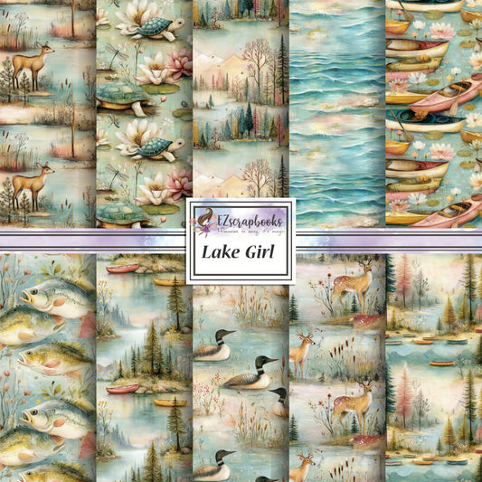 Lake Girl - 12X12 Scrapbook Paper Pack - 26-8117