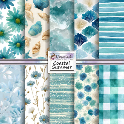 Coastal Summer - 12X12 Scrapbook Paper Pack - 26-8147