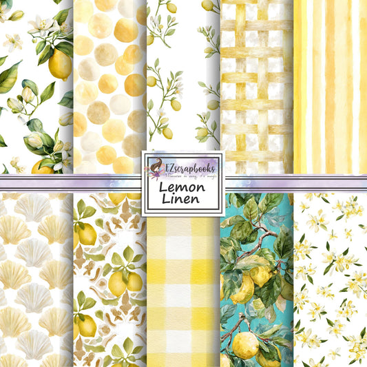 Lemon Linen - 12X12 Scrapbook Paper Pack - 26-8148