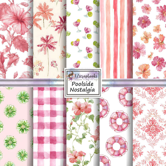 Poolside Nostalgia - 12X12 Scrapbook Paper Pack - 26-8149