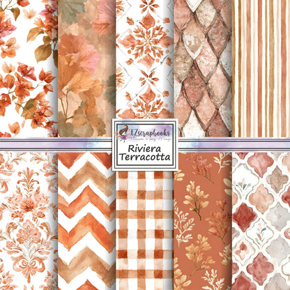 Riviera Terracotta - 12X12 Scrapbook Paper Pack - 26-8151