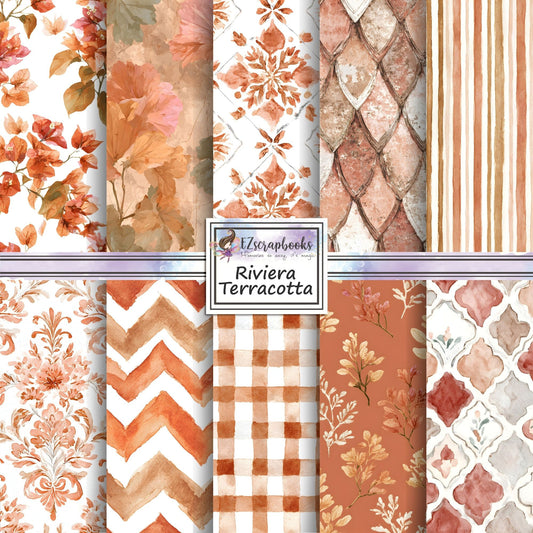 Riviera Terracotta - 12X12 Scrapbook Paper Pack - 26-8151