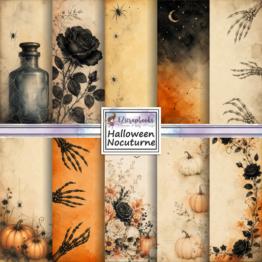 Halloween Nocturne - 12X12 Scrapbook Paper Pack - 26-8211