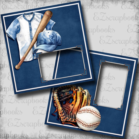 Baseball Gear - Digital Scrapbook Pages - INSTANT DOWNLOAD