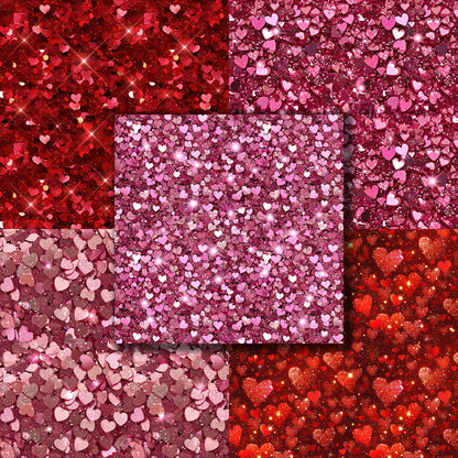 Valentine Glitter 12X12 Paper Pack - 8793