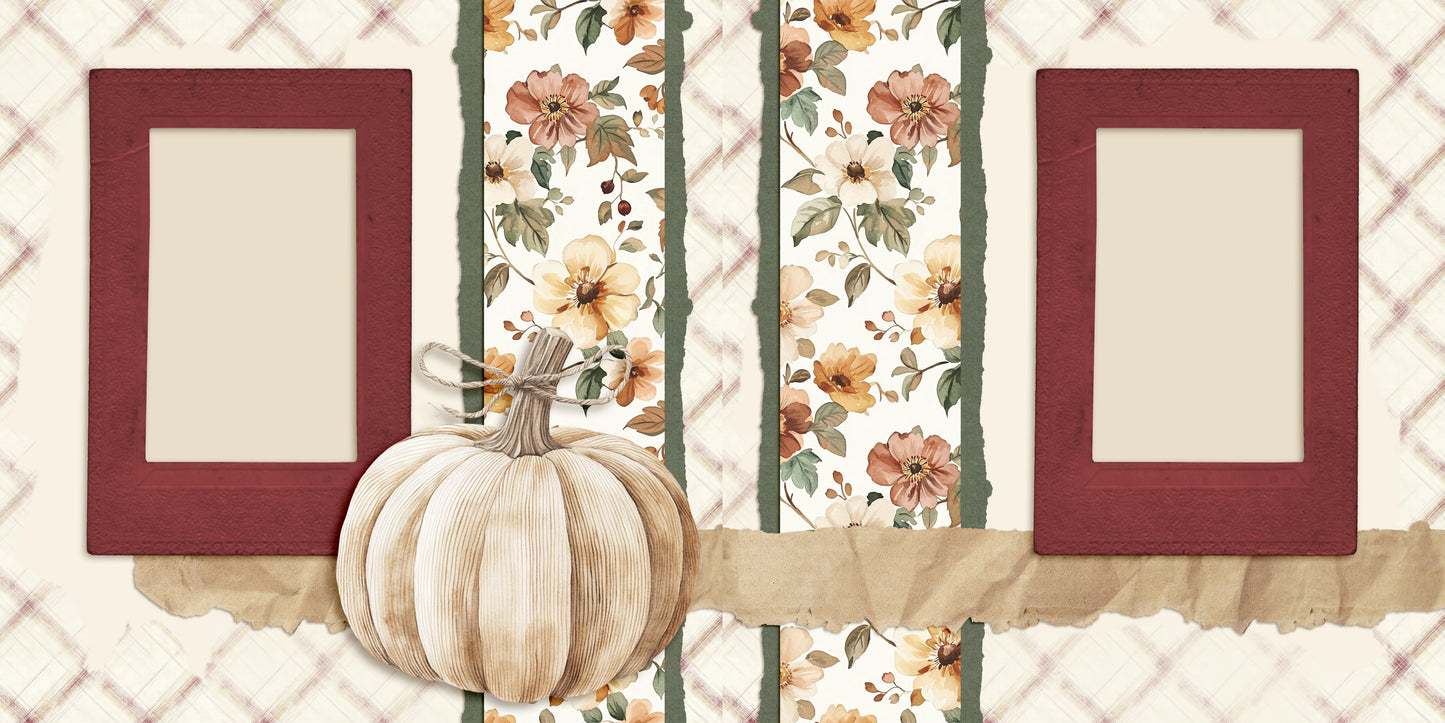 Spelling Autumn - Set of 5 Double Page Scrapbook Layouts - 25-1070
