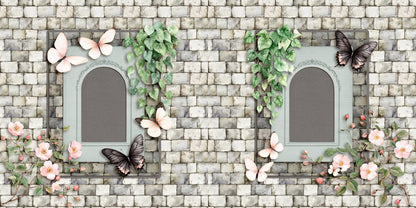 Enchanted Dream Stone Wall - Scrapbook Layout - 25-780