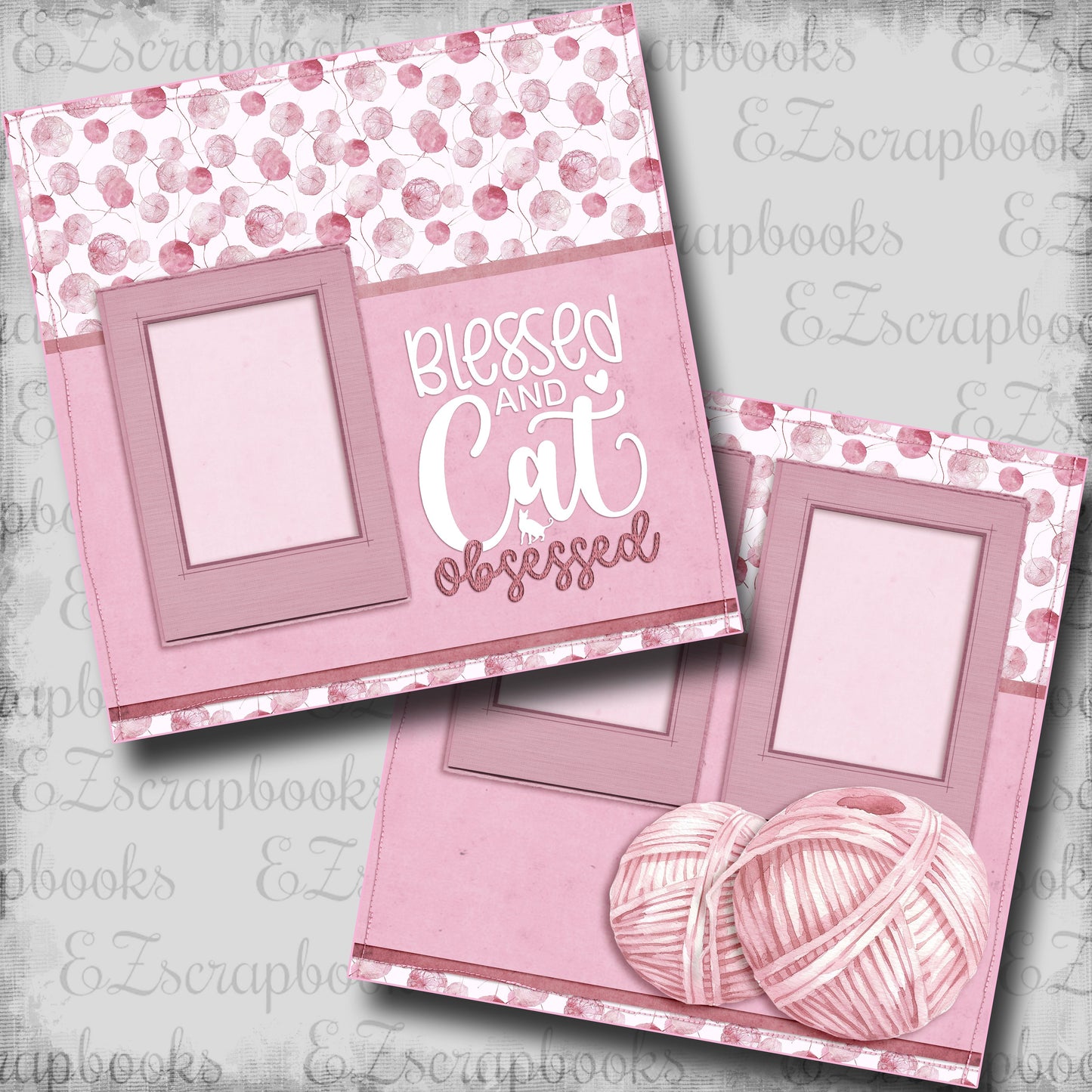 Cat Obsessed - Scrapbook Layout - 25-062