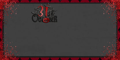 October 31st Red & Black NPM - Scrapbook Layout - 24-813