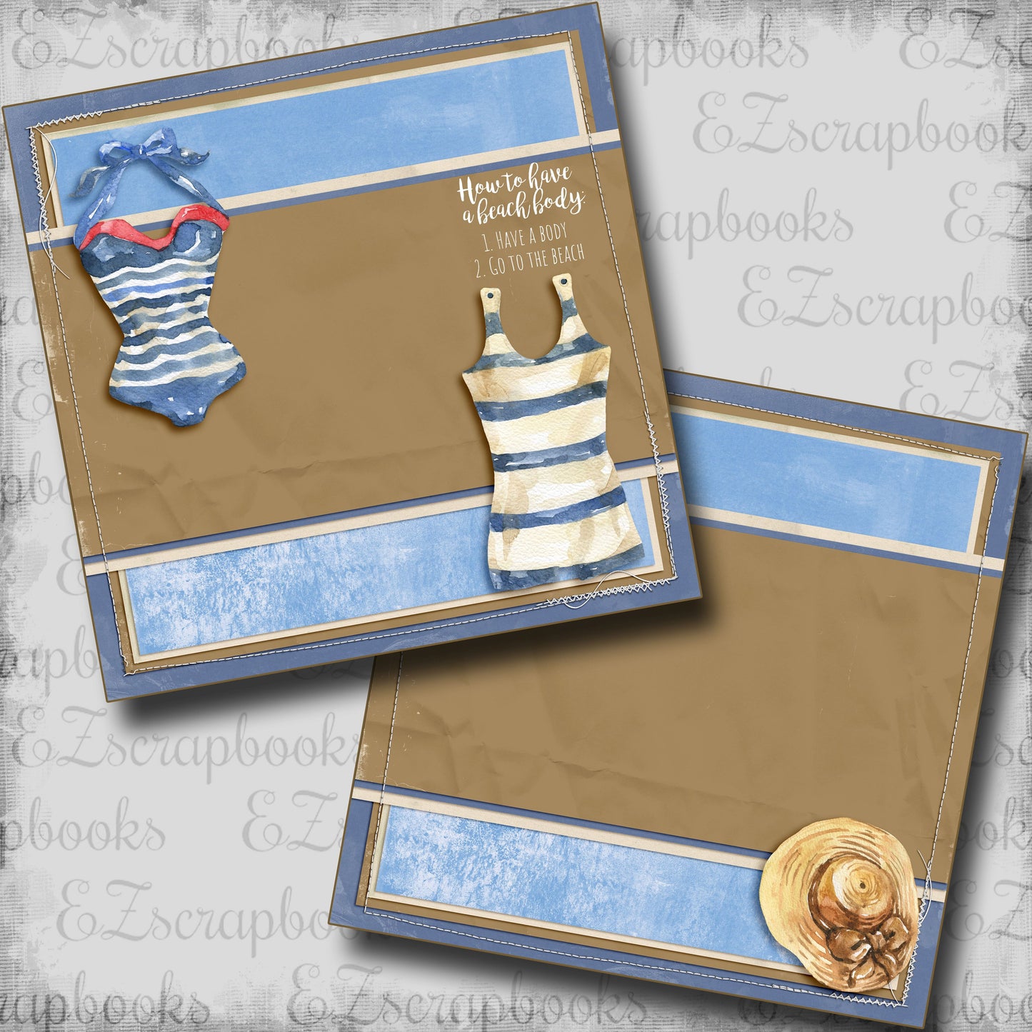 Beach Body NPM - Scrapbook Layout - 25-657