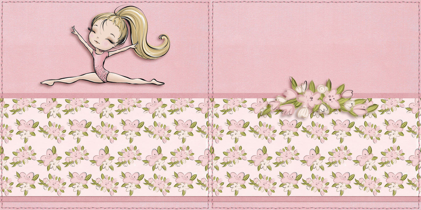 Gymnastics Split Blonde NPM - Scrapbook Layout - 24-607