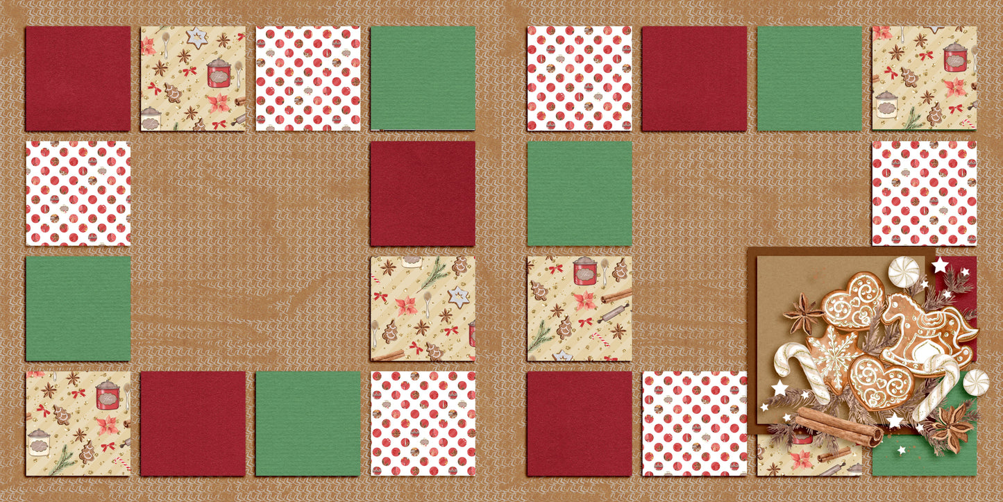 Christmas Kitchen NPM - Set of 5 Double Page Layouts - 1641