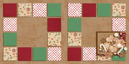 Christmas Kitchen NPM - Set of 5 Double Page Layouts - 1641