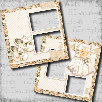 Baby Shower Outfit Girl - EZ Digital Scrapbook Pages - INSTANT DOWNLOAD