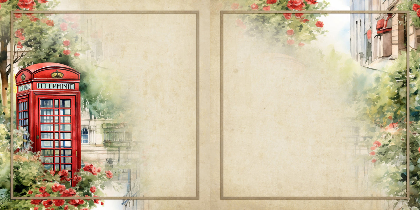 Hello London NPM - Set of 5 Double Page Scrapbook Layouts - 25-1011