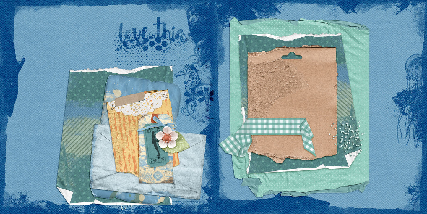 Beachy Love This NPM - Scrapbook Layout - 24-681