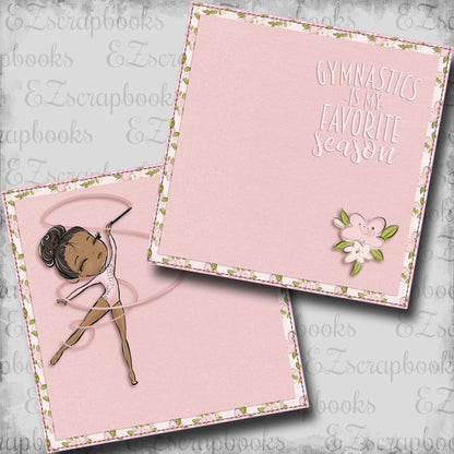 Gymnastics Season African American NPM - Scrapbook Layout - 24-627