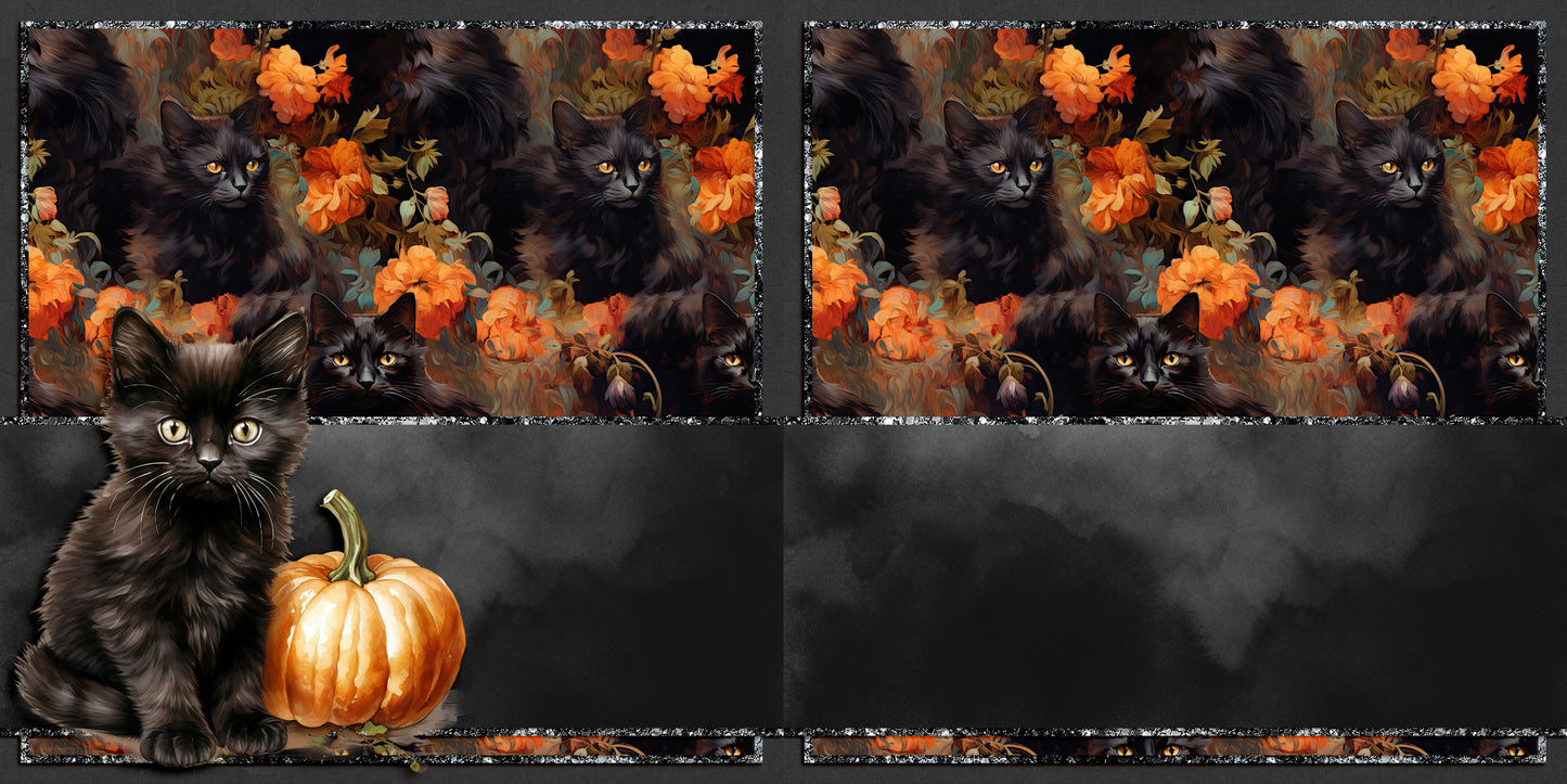 Rococo Halloween NPM - Set of 5 Double Page Layouts - 1811