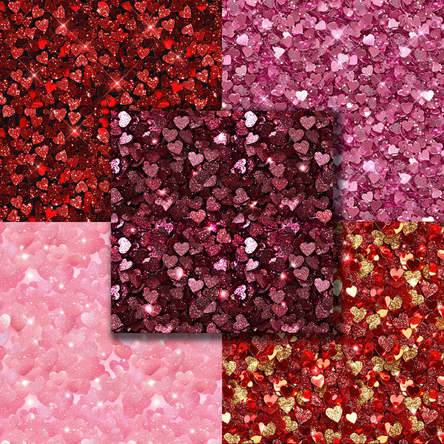 Valentine Glitter 12X12 Paper Pack - 8793