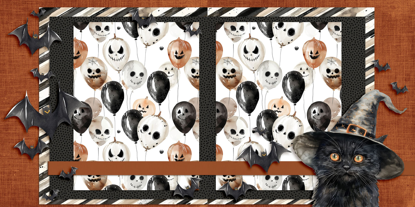 Spooky Season EZ Background Pages -  Digital Bundle - 10 Digital Scrapbook Pages - INSTANT DOWNLOAD