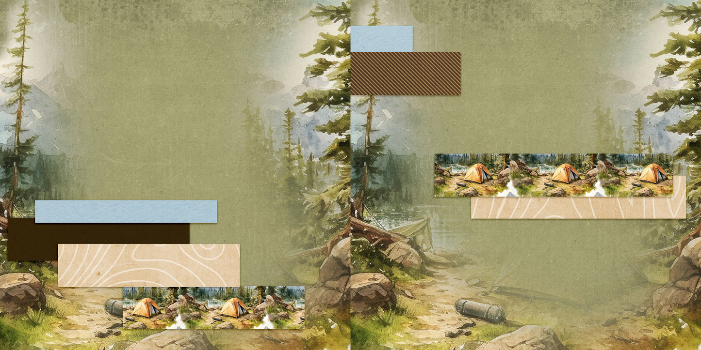 Back to Nature EZ Background Pages -  Digital Bundle - 10 Digital Scrapbook Pages - INSTANT DOWNLOAD