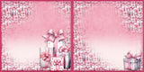 Pink & Silver Christmas NPM - Set of 5 Double Page Layouts - 1791
