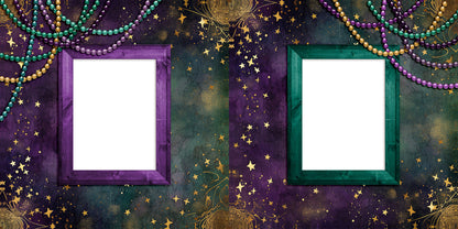 Mardi Gras Time EZ Quick Pages -  Digital Bundle - 10 Digital Scrapbook Pages - INSTANT DOWNLOAD