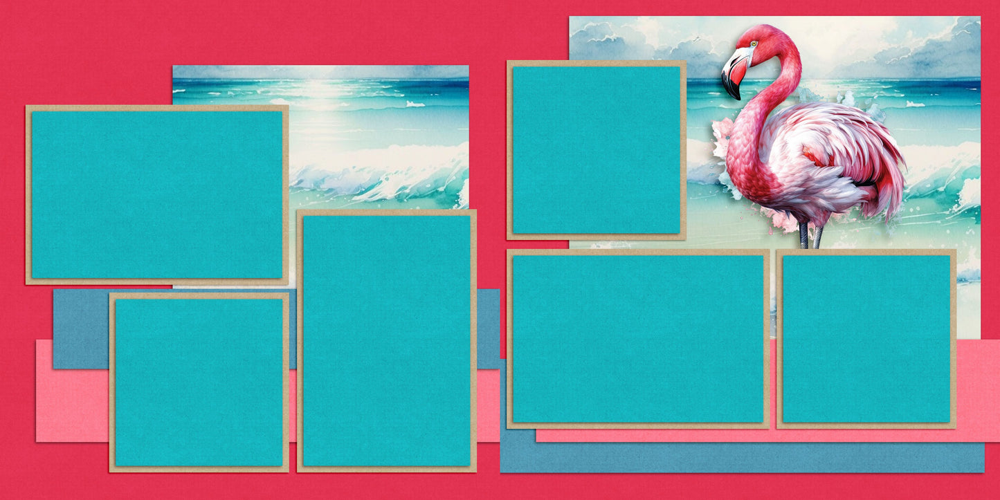 Summer at the Beach - Set of 5 Double Page Layouts - 1732