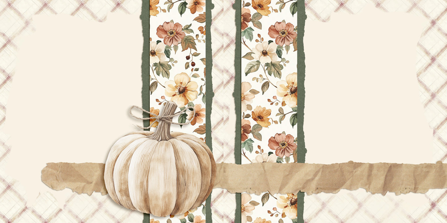 Beige Pumpkin NPM - Scrapbook Layout - 25-731