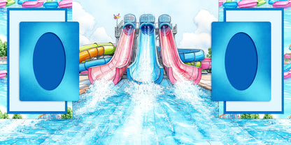 Waterpark Slides - Scrapbook Layout - 25-760