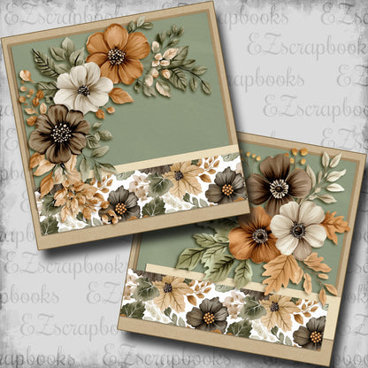 Autumn Gallery Flowers NPM - Scrapbook Layout - 25-813