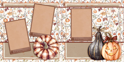 Spelling Autumn - Set of 5 Double Page Scrapbook Layouts - 25-1070