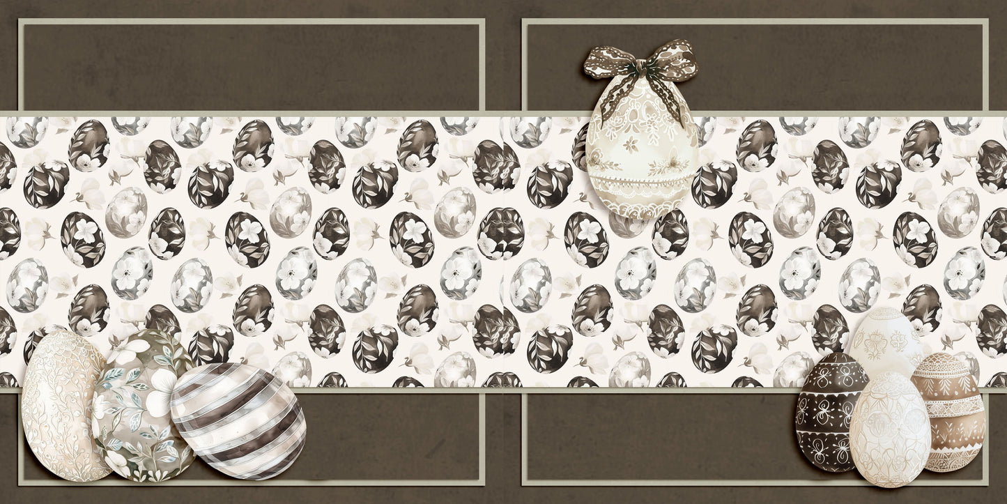 Easter Lace NPM - Set of 5 Double Page Scrapbook Layouts - 25-1037