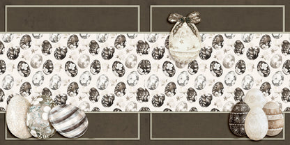 Easter Lace NPM - Set of 5 Double Page Scrapbook Layouts - 25-1037