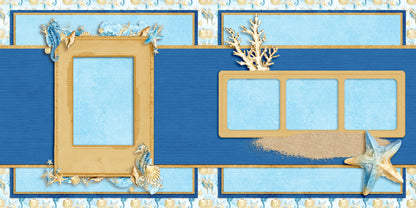 Sand & Sea - Set of 5 Double Page Scrapbook Layouts - 25-1092