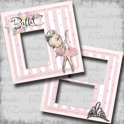 Ballet Tiara - Blonde Hair - EZ Digital Scrapbook Pages - INSTANT DOWNLOAD