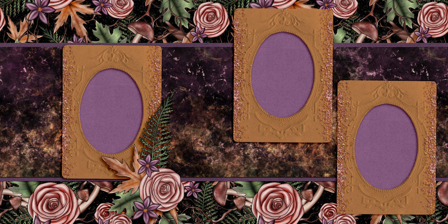 Woodland Witch - Set of 5 Double Page Scrapbook Layouts - 1808