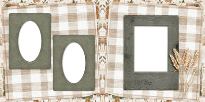 Grateful Feast EZ Quick Pages -  Digital Bundle - 10 Digital Scrapbook Pages - INSTANT DOWNLOAD