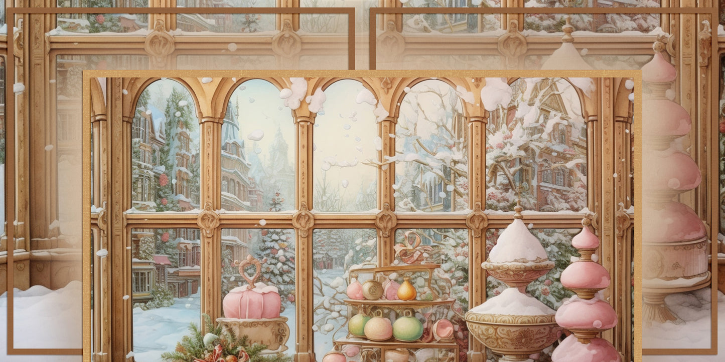 Pastel Christmas Window NPM - 23-721