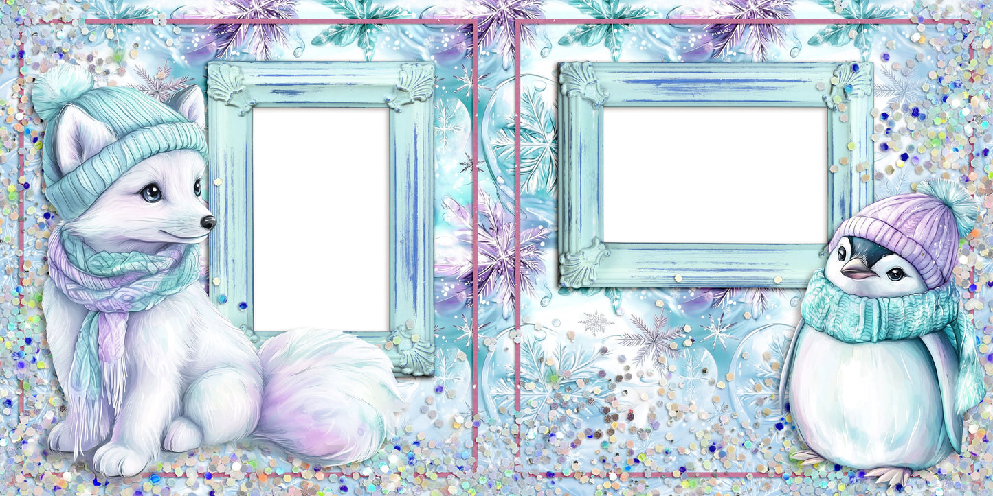 Polar Lights EZ Quick Pages -  Digital Bundle - 10 Digital Scrapbook Pages - INSTANT DOWNLOAD