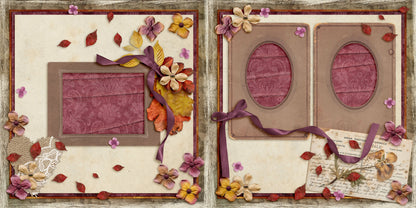 Moment in Time - Set of 5 Double Page Scrapbook Layouts - 25-1098